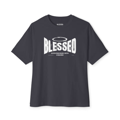 Blessed Unisex Oversized Boxy Tee, Comfortable Casual Shirt, Perfect Gift for Christians, Relaxed Fit Tee, Inspirational Apparel