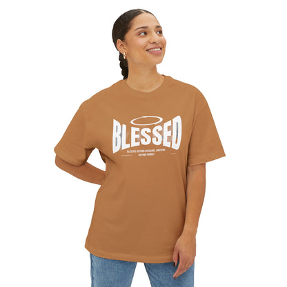 Blessed Unisex Oversized Boxy Tee, Comfortable Casual Shirt, Perfect Gift for Christians, Relaxed Fit Tee, Inspirational Apparel