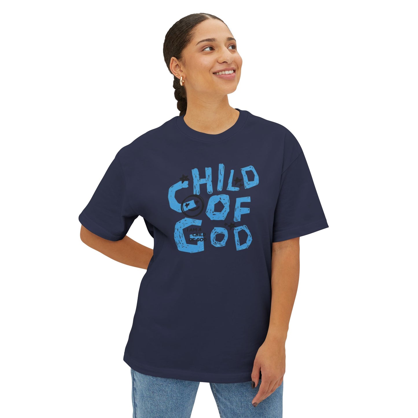 Children of God Oversized Tee – Comfortable Unisex Boxy Shirt for Faith, Casual Wear, Gifts, Spiritual Occasions, Back to School