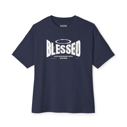 Blessed Unisex Oversized Boxy Tee, Comfortable Casual Shirt, Perfect Gift for Christians, Relaxed Fit Tee, Inspirational Apparel