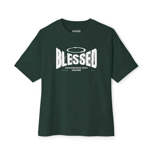Blessed Unisex Oversized Boxy Tee, Comfortable Casual Shirt, Perfect Gift for Christians, Relaxed Fit Tee, Inspirational Apparel